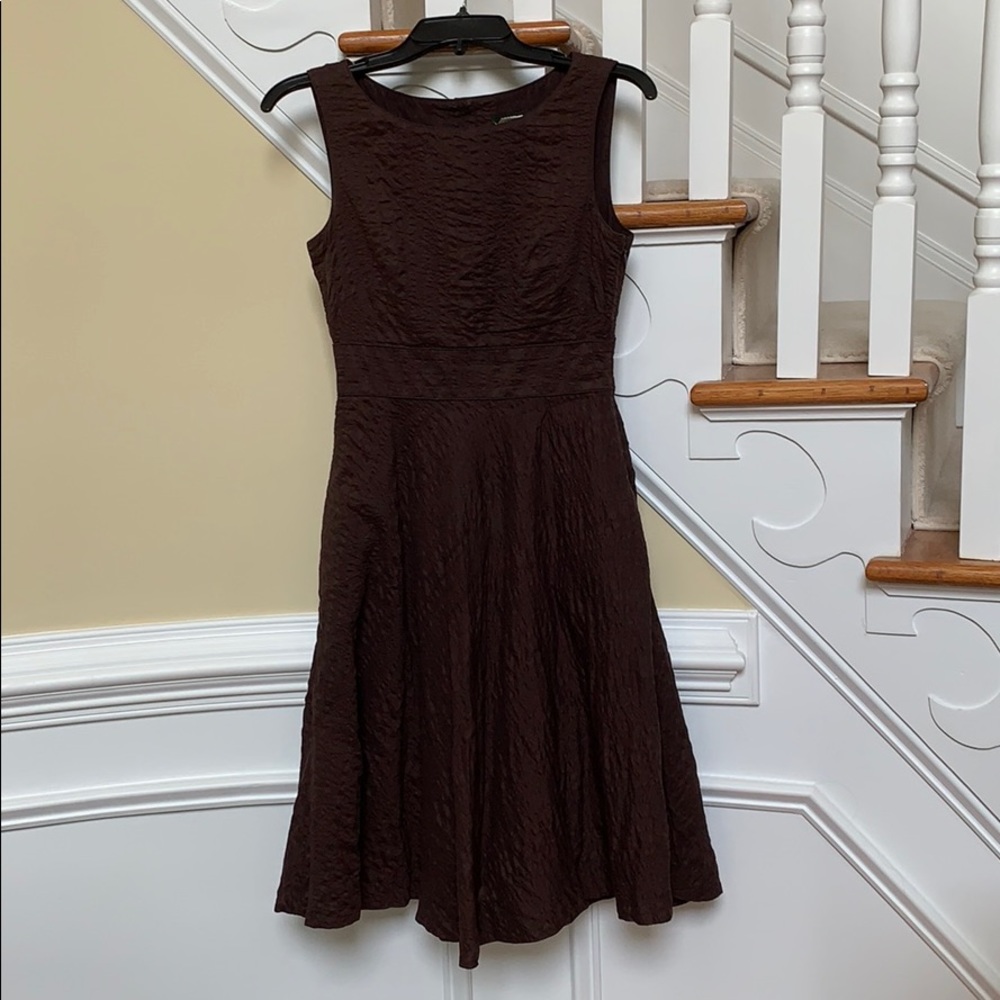 JCrew Beach Embossed A-line Shift Dress, Espresso
